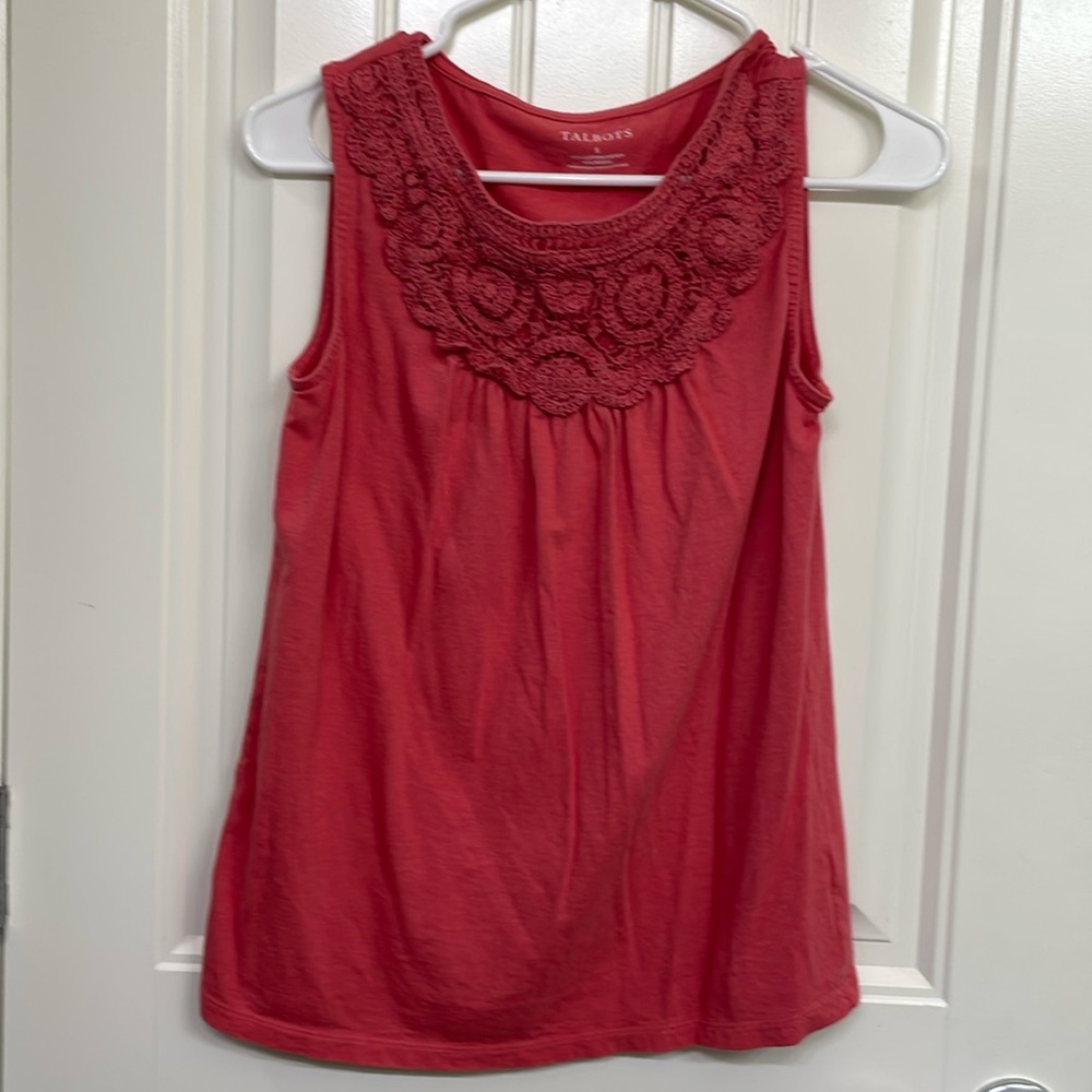 Talbots coral sleeveless‎ blouse